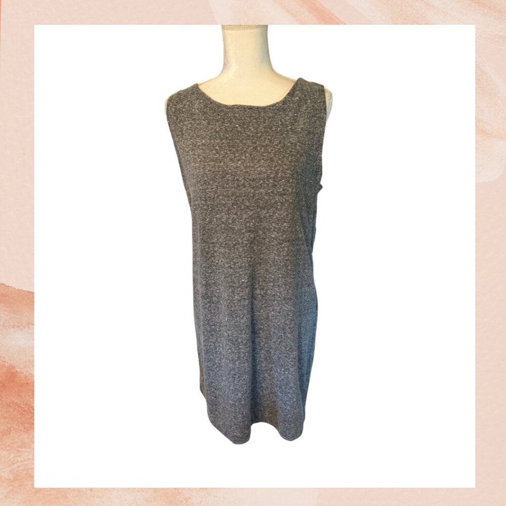 Paraphrase Heathered Gray Sleeveless Mini Shift Dress